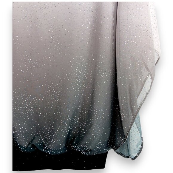 SARA MICHELLE-Women's Glitter Blouse- Black-Gray-SMALL-Light weight - Picture 5 of 11